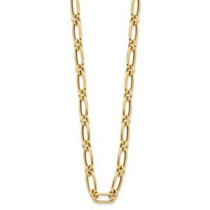 14k Gold Fancy Paper Clip Link Necklace by Leslies